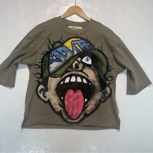 RARE BKYS SHORT SLEEVED GRAPHIC SWEATSHIRT